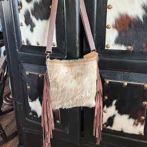 NWT cowhide and leather crossbody or shoulder bag